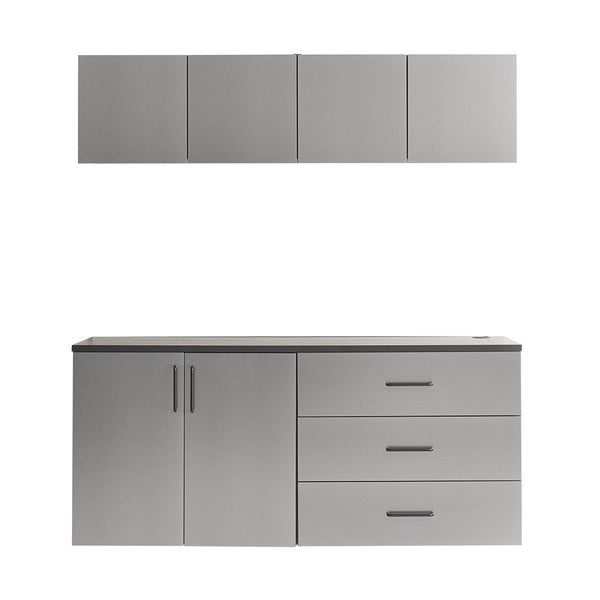 Astro Series Garage Cabinet Set C – 5-Piece, Metallic Gray