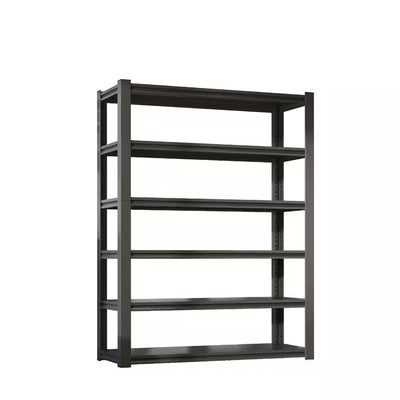 82 In. H 6-Tier Metal Shelve, 2400 Lbs. Heavy Duty Storage Shelve, Adjustable Garage Shelf Industrial Utility Rack-Black