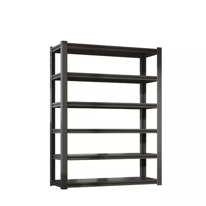 82 In. H 6-Tier Metal Shelve, 2400 Lbs. Heavy Duty Storage Shelve, Adjustable Garage Shelf Industrial Utility Rack-Black