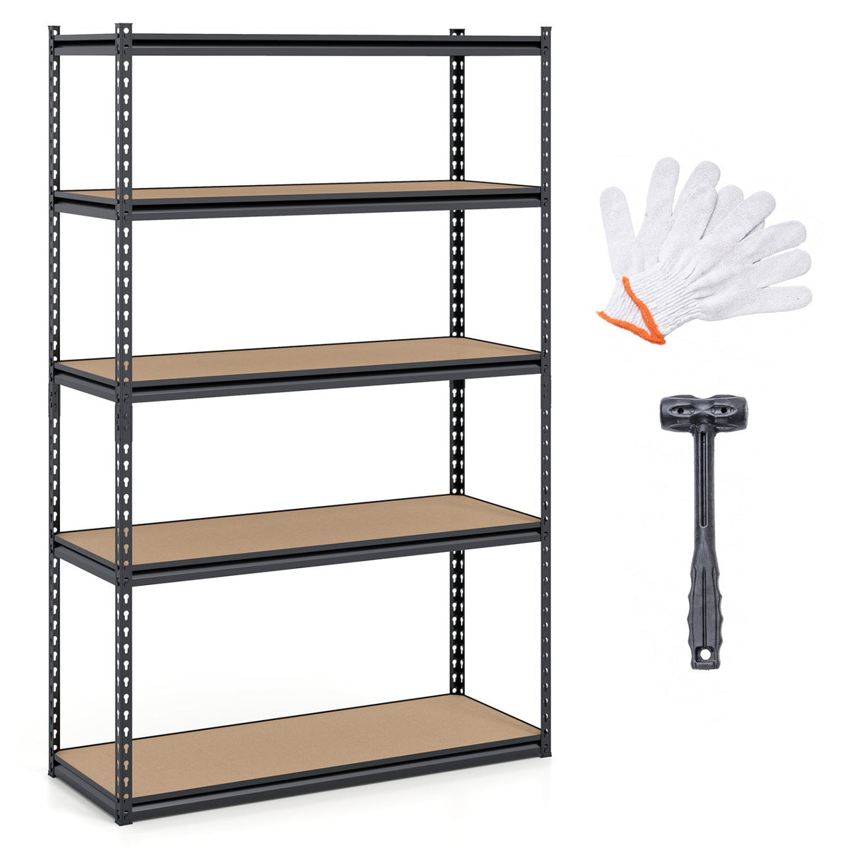 5-Tier Garage Shelving Unit – 2,200-Lb Total Capacity