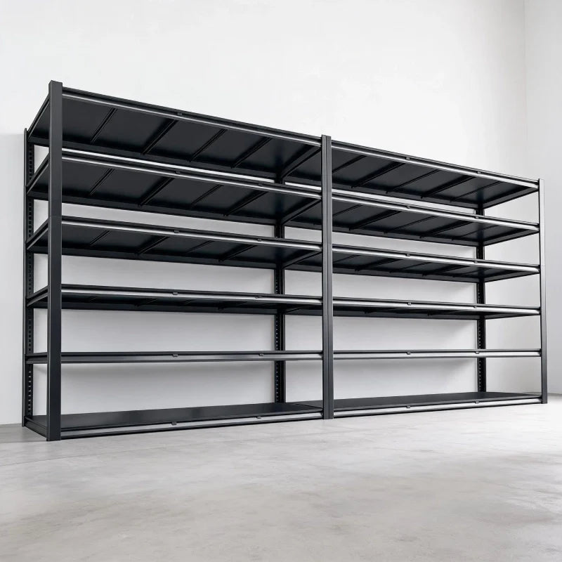 Industrial Garage Shelving, Heavy Duty Storage Shelves, Adjustable Metal Shelving for Basement Warehouse