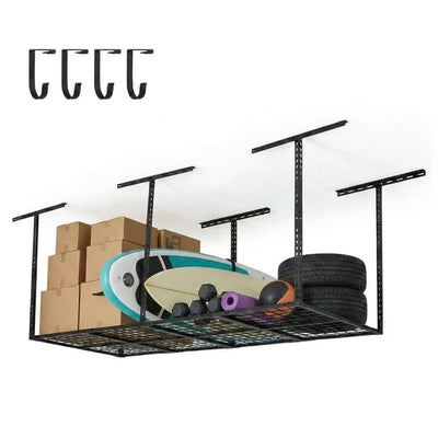 Acekool 3 x 8 Ft Adjustable Garage Ceiling Storage Rack – 600 lb Capacity