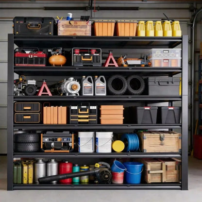 Industrial Garage Shelving, Heavy Duty Storage Shelves, Adjustable Metal Shelving for Basement Warehouse