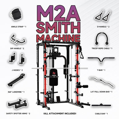 M2A Brute All-In-One Smith Machine Home Gym — product view 3