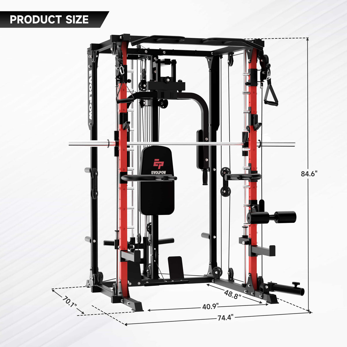 M2A Brute All-In-One Smith Machine Home Gym — product view 7