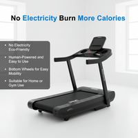 Manual Treadmill Built for Natural Running, Non Electric, 440 lb Capacity, LED Display, 4 Resistance Levels — product view 6