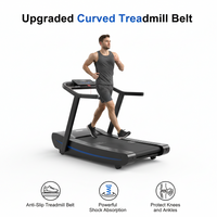 Manual Treadmill Built for Natural Running, Non Electric, 440 lb Capacity, LED Display, 4 Resistance Levels — product view 8